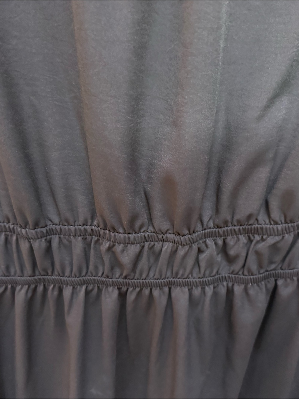SHEIN Black Tiered Midi Dress with Puff Sleeves - Picture 12 of 14